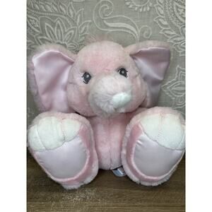 Ebba Aurora Pink Elephant Plush Taddles Silk Ears Big Feet Lovey Stuffed Animal